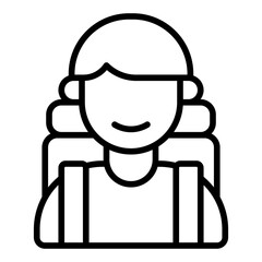 Traveller line icon