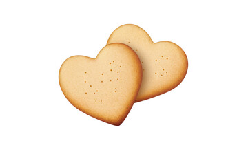 Fototapeta premium heart shaped cookie isolated on transparent background Generative Ai.