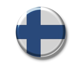 Obraz premium Button, flag of Finland
