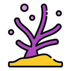 Coral Reef filled line icon