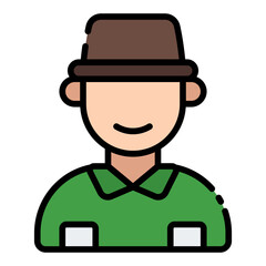 Park Ranger filled line icon