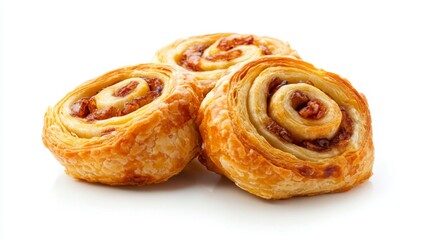 Delicious Cinnamon Rolls Made from Flaky Pastry Dough for Treat