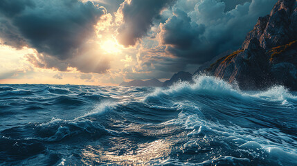 storm over the ocean