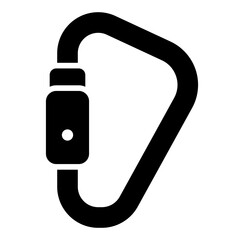 Carabiner glyph icon