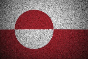 The Greenland flag painted on a cork board © Alexander Makarov/imageBROKER