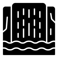 Waterfall glyph icon