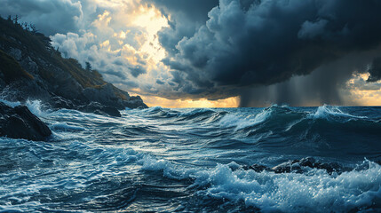 storm over the ocean