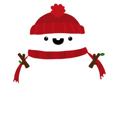 Cute Snowman Cartoon Winter Cartoon Christmas Snowman Cartoon
