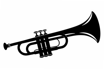 Naklejka premium trumpet silhouette vector