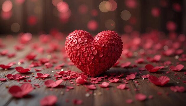 Valentain day celebration red heart on a red background