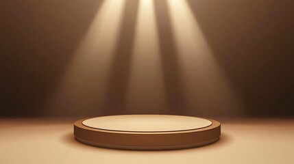 Professional 3D Platform Studio Minimal Scene with Render Platform