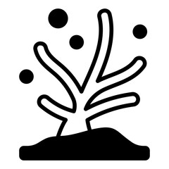 Coral Reef line glyph icon
