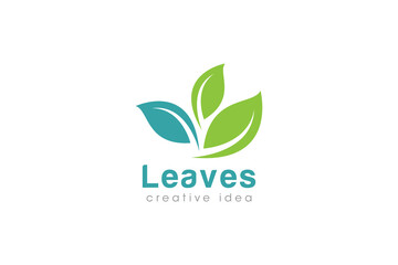 Creative Leaf Concept Logo Design Template