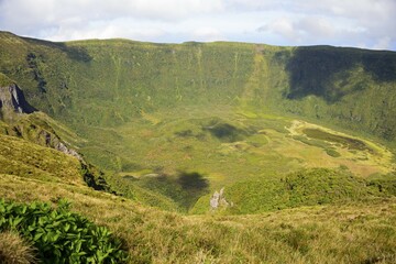 Caldeira de Faial, caldera or a volcano, Faial, Azores, Portugal, Europe