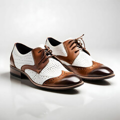 Sophisticated Style: Male Fashion Shoes Isolated on a White Background"