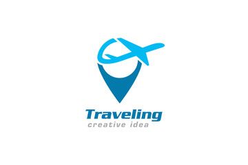Creative Traveling Concept Logo Design Template