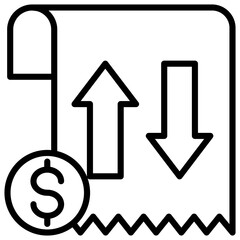 Cost Variance Outline Icon