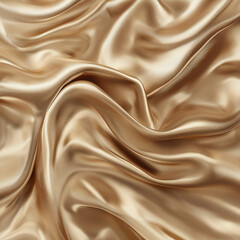 Obraz premium Exquisite gold colour satin material with smooth wavy texture 