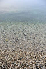 Pebbles on the beach of La Olla in Altea, Alicante, Costa Blanca, Spain, Europe