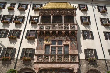 The Golden Roof, the late Gothic alcove balcony of 1497/98, Innsbruck, Tyrol, Austria, Europe