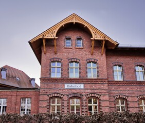 Train station building, Heringsdorf, Usedom, Mecklenburg-Western Pomerania, Germany, Europe