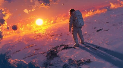Astronaut in cosmos