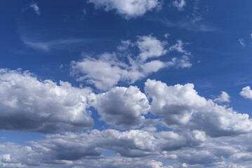 Cumulus clouds (Cumulus), background image, Germany, Europe