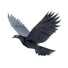 Obraz premium Detailed Paper Condor Craft, Isolated on transparent background, Capturing the Artistry and Elegance of Origami Birds