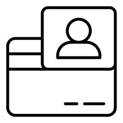 Contact Information line icon