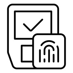 Fingerprint Identification line icon