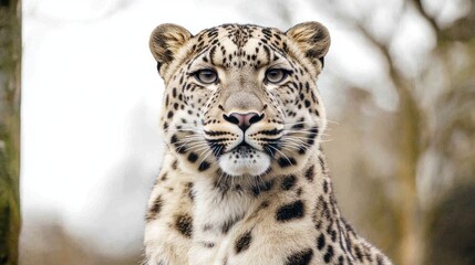 Obraz premium Close-up portrait of an Amur leopard.