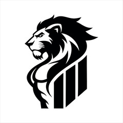 the lion head silhouette