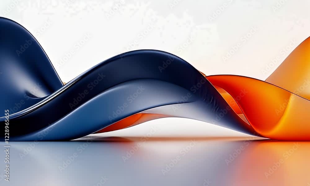 Poster abstract waves flow, white background, design element