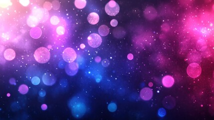 Abstract background with a smooth gradient of deep blue purple and pink tones Shimmering neon metallic highlights and subtle noise grain add texture perfect for celebrations