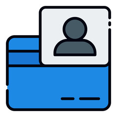 Contact Information filled line icon