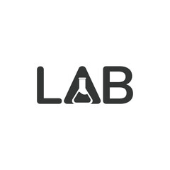 Lab text vector logo design