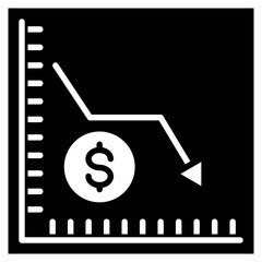 Depreciation Glyph Icon
