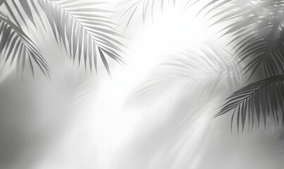 Blurred shadow from  leaves on the color Wallpaper, generation AI 