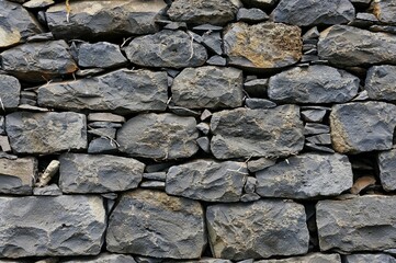 Stone wall, piled stones, Madeira, Portugal, Europe