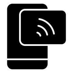 Contactless Transactions glyph icon