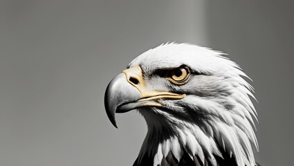 Fototapeta premium Pixel Perfect Image of a Close Up of a Bald Eagles Head