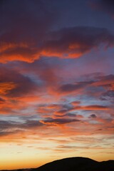 Fototapeta premium Evening Sky behind the Arctic Circle, Bodo, Norway, Europe