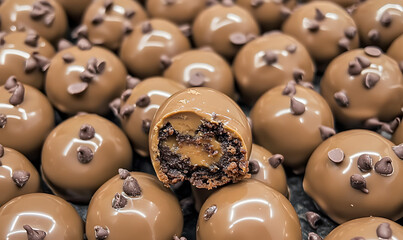 Chocolate Covered Peanut Butter Brownie Truffles, Generative AI