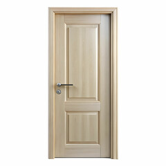 Classic Design: Panel Door Isolated on a White Background