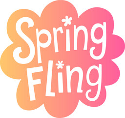 Spring Fling Sticker.