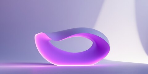 Obraz premium Captivating Curves of Vibrant Violet Luminescence