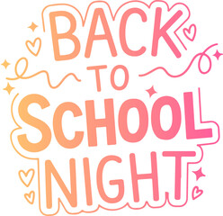 Back to School Night Sticker.