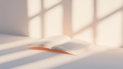 An open book with light shining from its pages, symbolizing the power of education. The clean, bright background emphasizes that education should be accessible to everyone