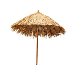 Tropical straw beach umbrella for sun protection