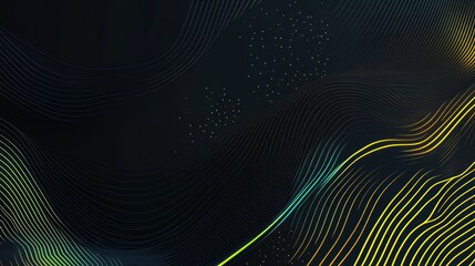 A striking modern design with a rich black-to-lime gradient Bright neon waves and shimmering metallic textures bring an energetic and fresh appeal